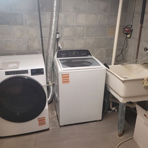 Laundry:  the washer and dryer located in the basement