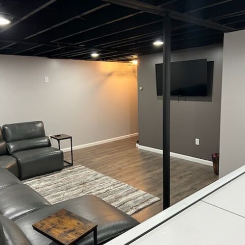 Basement:  brand new entertainment area in the basement!