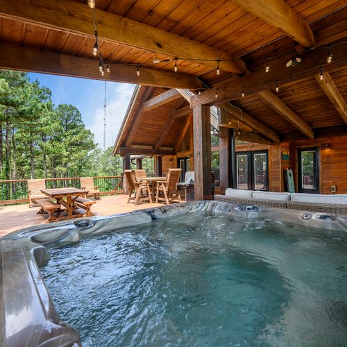 The hot tub is the perfect end to any day.