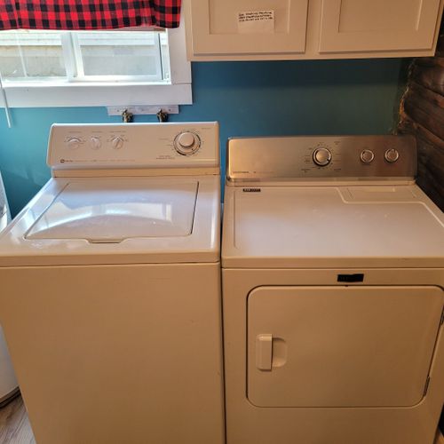 Laundry area:  the cabin has a very convenient main floor washer and dryer.