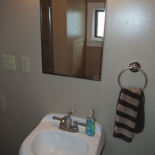 Bathroom:  full bathroom with a walk-in shower.
