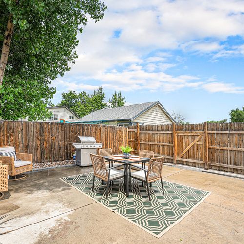 Grill, gather, and breathe easy on the open patio.