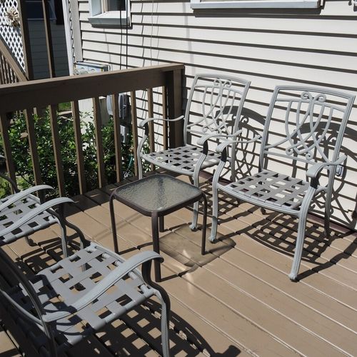 Overall:  the private backyard deck