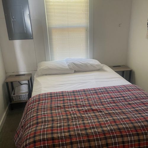 Bedroom #2:  features a full-size bed. Note that all bedding is provided.