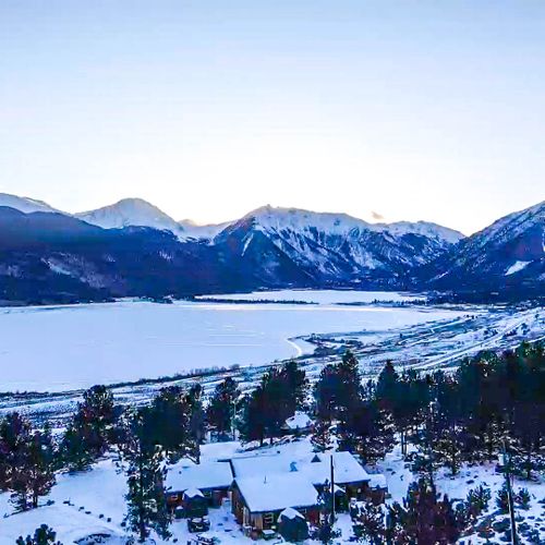 A panoramic view of our 4 cabins, all available to for booking.