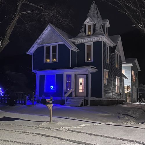 Exterior:  the beauty of the home in winter.
