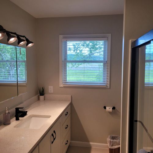 Bathroom #1:  very nice newly-remodeled full bathroom.