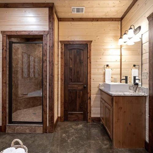 Walk-in shower.