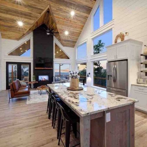 The open floor plan when you enter the front door!
