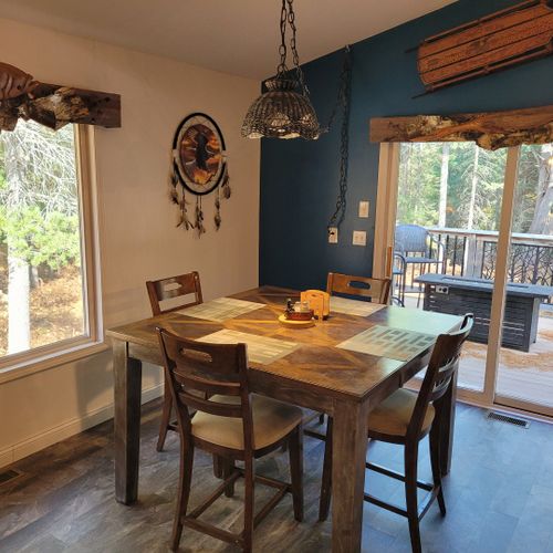 Dining area (second floor):  lovely indoor dining space next to the kitchen.