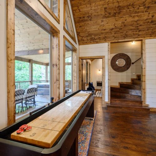 Shuffleboard found in the main living area.