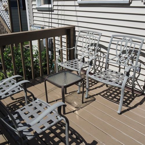 Overall:  the private backyard deck