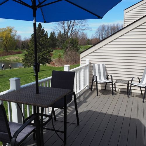 Exterior:  the backyard patio.