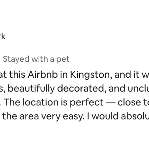 Reviews from the previous listing. Home Sweet Hudson is proud to now be managing this beautiful property in the heart of Kingston!