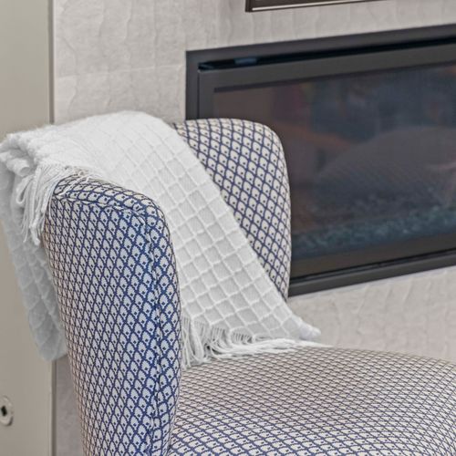 Home seating designed with extra-comfortable textures.