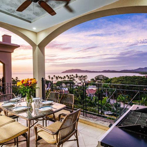 Sunset views from the private balcony