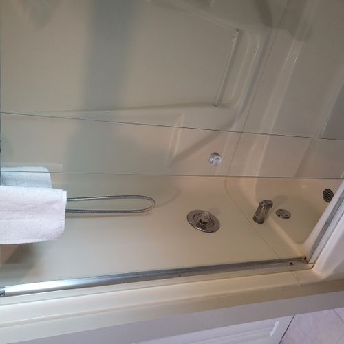 Bathroom:  the home has a full bathroom with a combination tub and shower.
