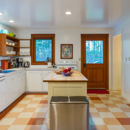 With a pantry off of the kitchen, there is plenty of room for meal prep and storage.