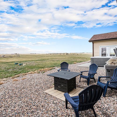 Chill spot out front to enjoy the view and a little sunshine.