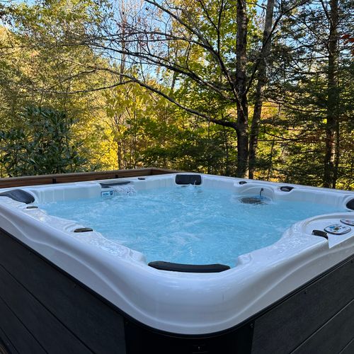 The new hot tub awaits your visit.