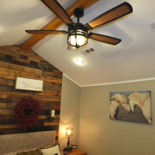 Bedroom #3:  as with bedroom #2, this bedroom has a ceiling fan.