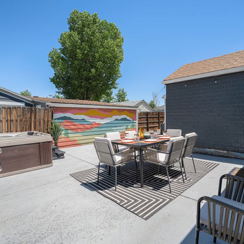 Get the summer glow on your private patio escape.