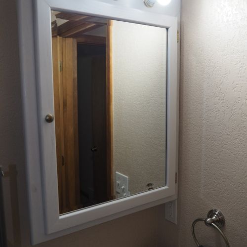 Bathroom #1 (main floor):  full bathroom with combination tub and shower on the main floor.