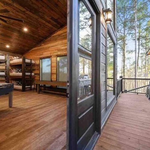 The bunk room right off the patio!