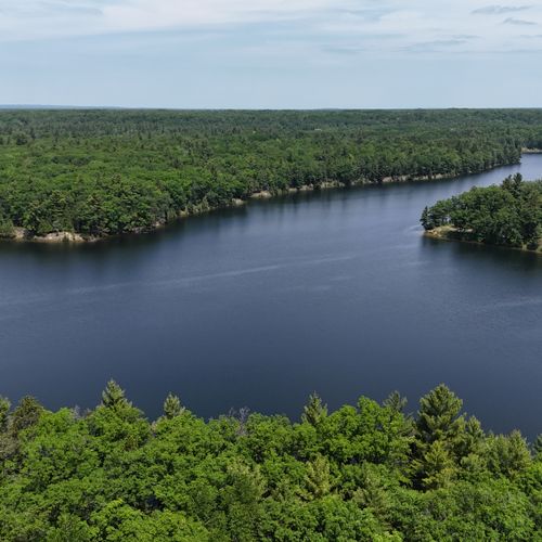 Exterior:  another view of the au sable river behind the house.