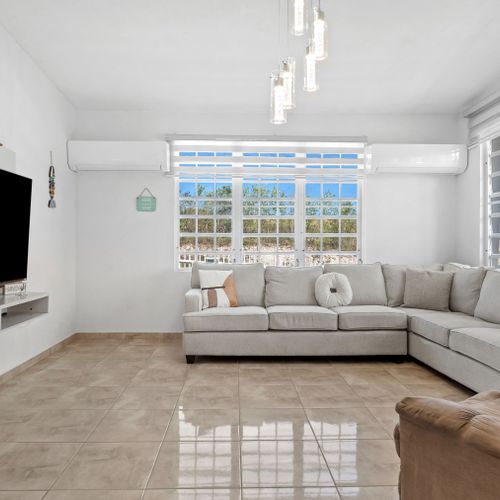 Bright and airy: Your home away from home living space.