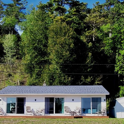 Exterior:  a closer view of the cottage.
