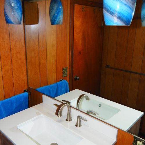 Bathroom #2 (second floor):  private en suite full bathroom for bedroom #2.
