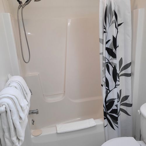 Bathroom #3 (upper level):  this is a full common bathroom for the upper level. Includes a combination tub and shower.