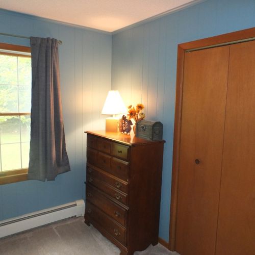 Bedroom #3:  features a trundle (i. E. 2 twin beds), a dresser, and a closet.