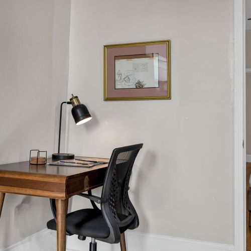 Dedicated desk & task lighting — work remotely w/ everything you need.
