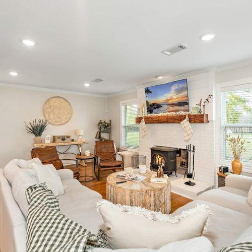Living Space Heart of the Home with Warm fireplace