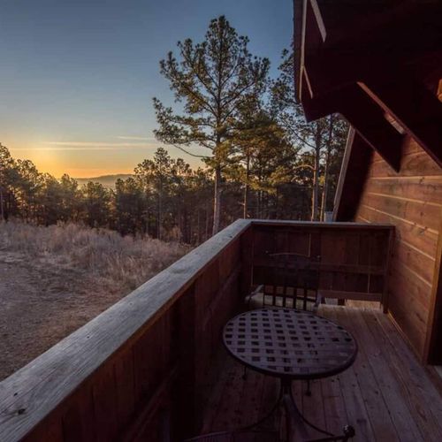 The balcony is another great option to take in the views.