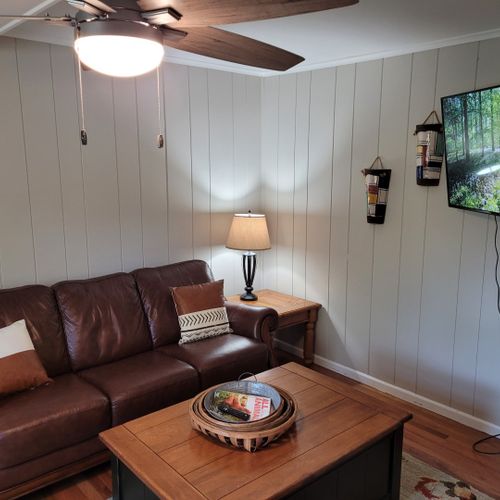 Overall:  the very comfy living room.