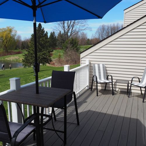 Exterior:  the backyard patio.