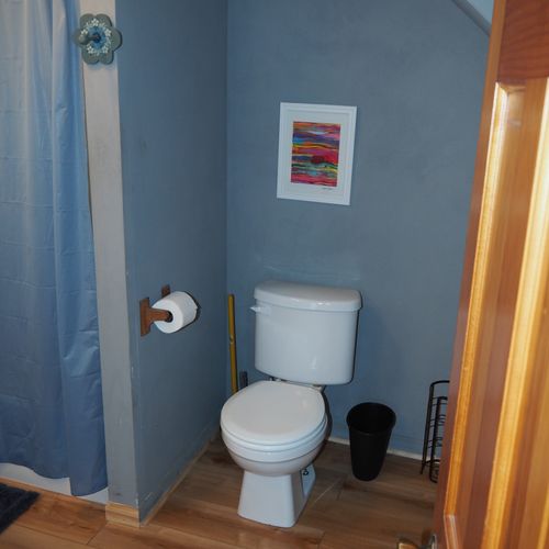 Bathroom #1 (main floor):  full en suite bathroom for bedroom #1.