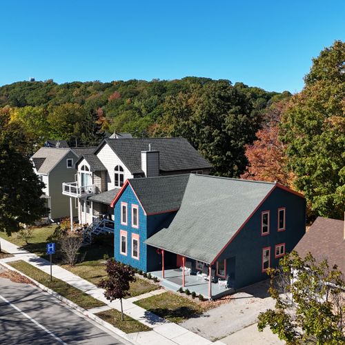 EXTERIOR:  Looking northwest from above the house towards Tank Hill, which is just north of downtown Frankfort