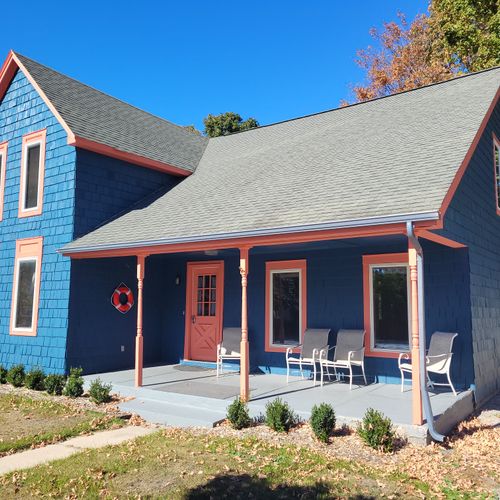 EXTERIOR:  The front of the house highlighting the front porch, which is great for conversations, people-watching, and relaxing.