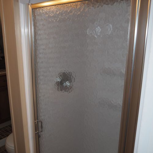 Bathroom:  full bathroom with a walk-in shower.