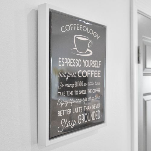 Coffee lovers rejoice! Start your day with a smile and a brew, inspired by this charming coffee-themed wall art. A perfect touch for your morning routine!