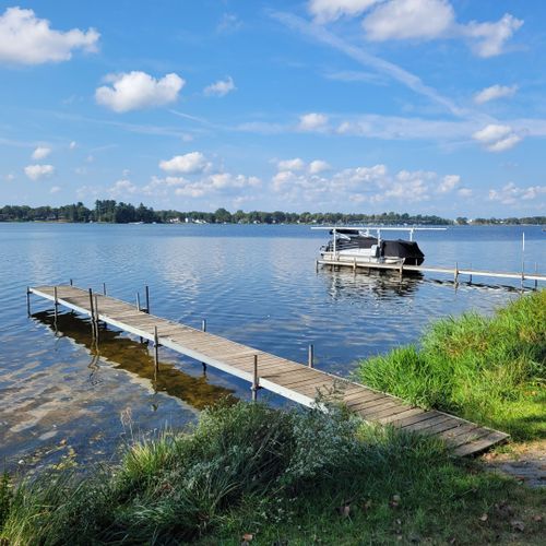Exterior:  the private dock on van etten lake