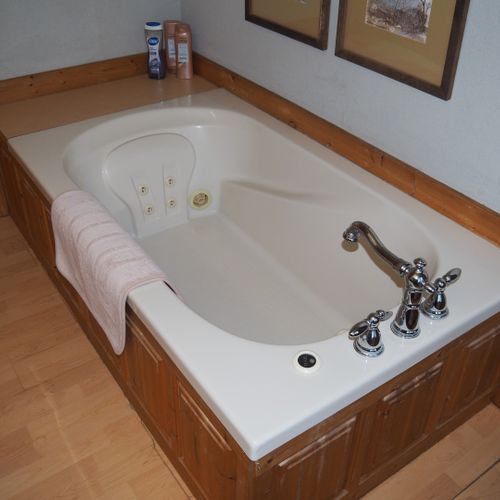 Bathroom #3 (second floor):  full bathroom with a jetted bathtub.