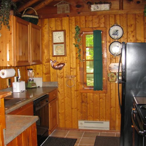Kitchen:  the cabin has a full kitchen, including a dishwasher.