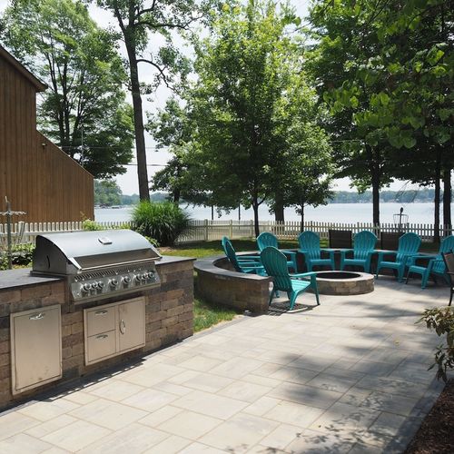 Exterior:  the outdoor bonfire ring and gourmet gas grill!