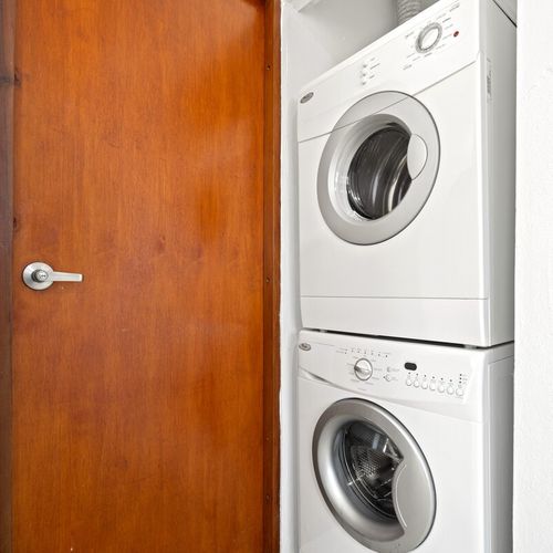 Washer and dryer for your laundry.