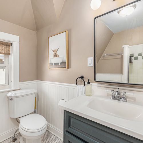 Second bathroom boasting sleek design and modern amenities